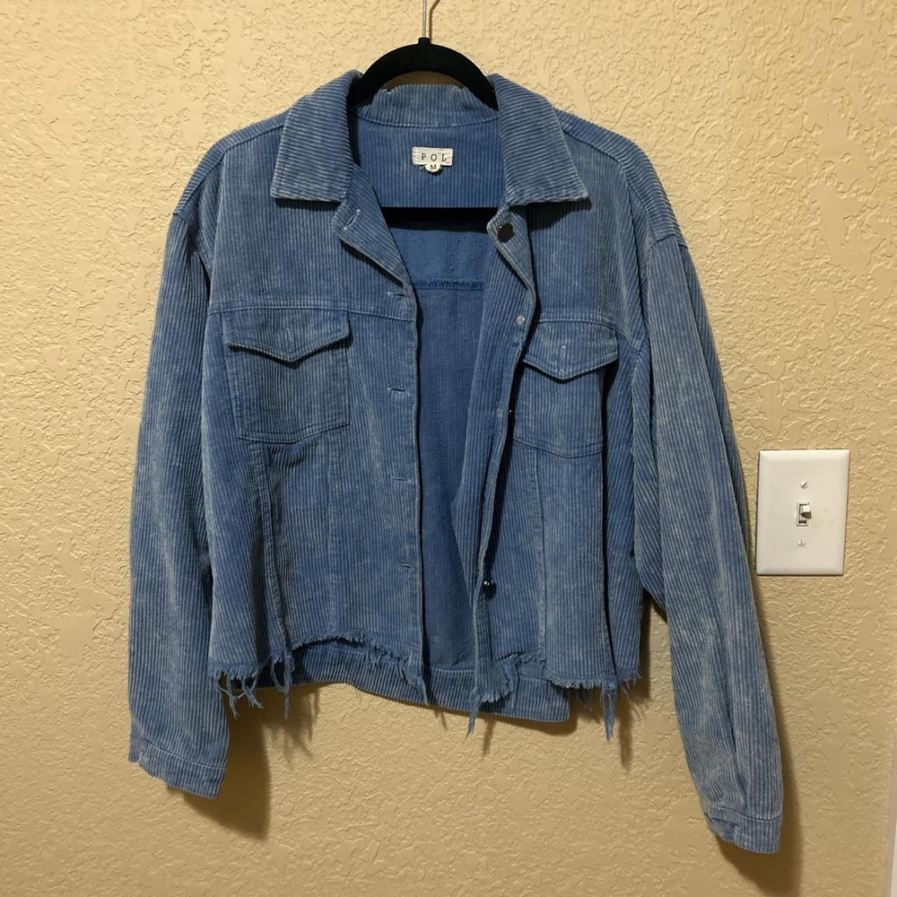 POL Blue Corduroy Jean Jacket